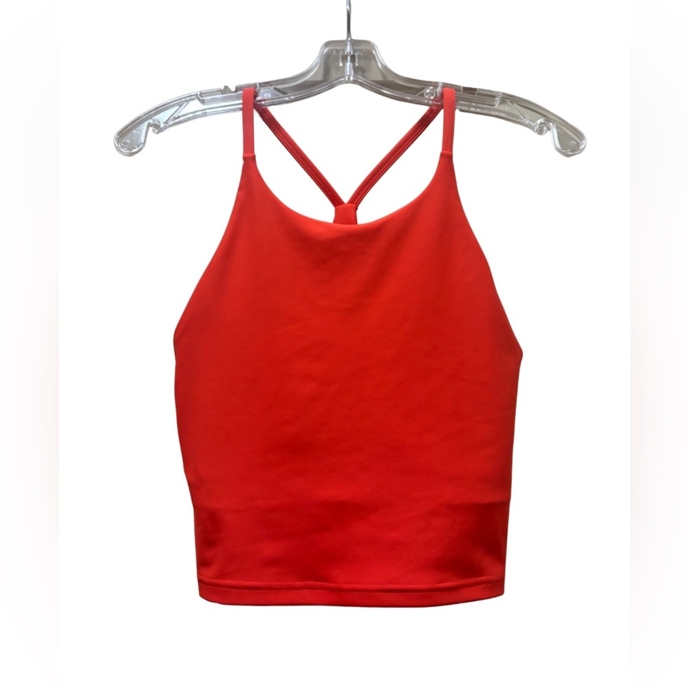 Bright red athletic tank